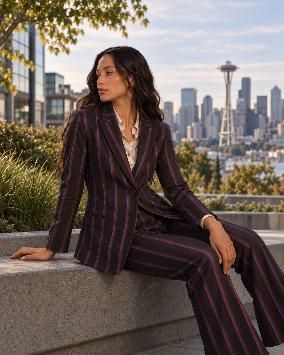 Striped Wool Blazer