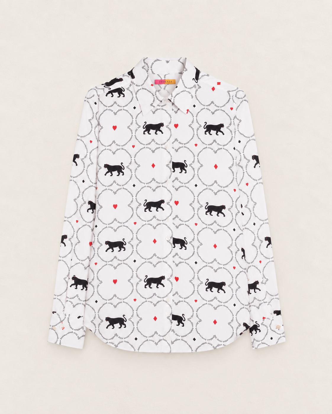 Geometric Panter Print Shirt