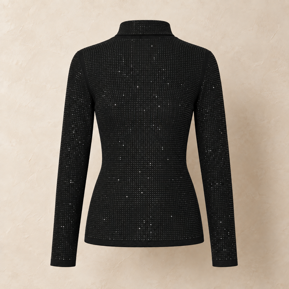 Rhinestone Mock Neck Top