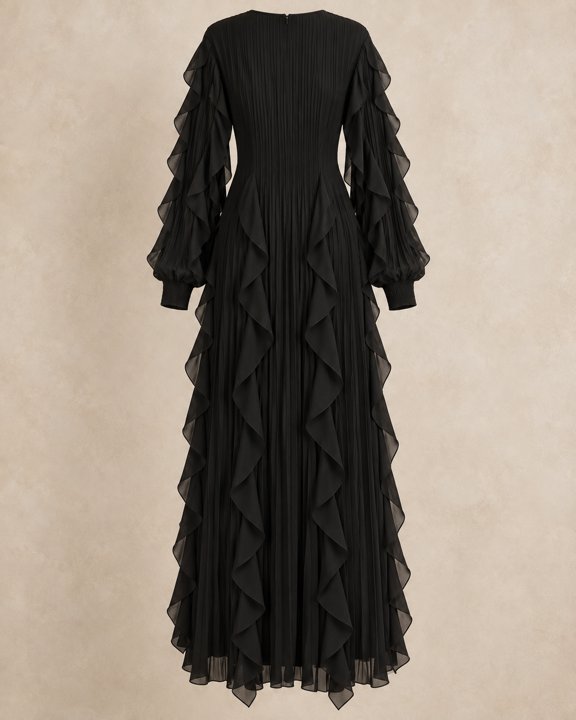 Ruffle Cascade Maxi Dress