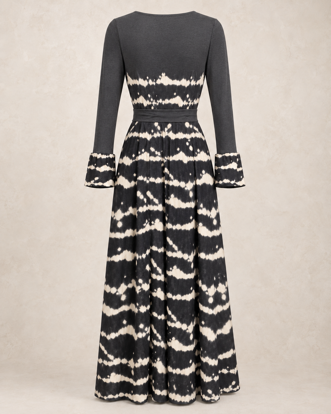 Abstract Tie-Dye Midi Dress