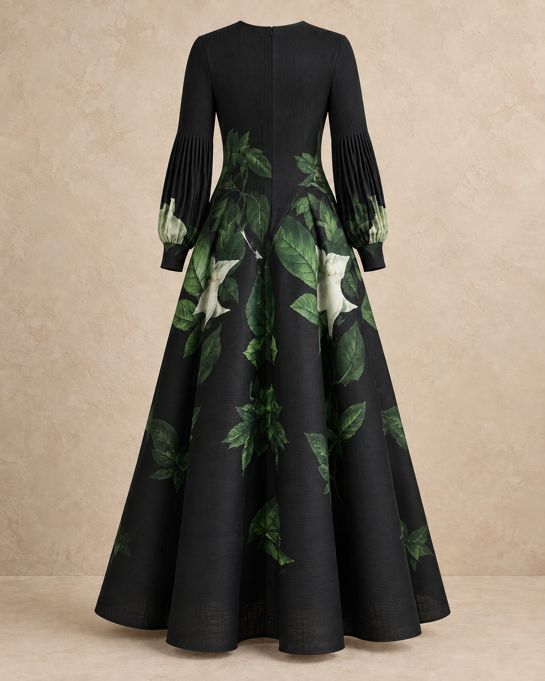 Botanical Print Flare Dress