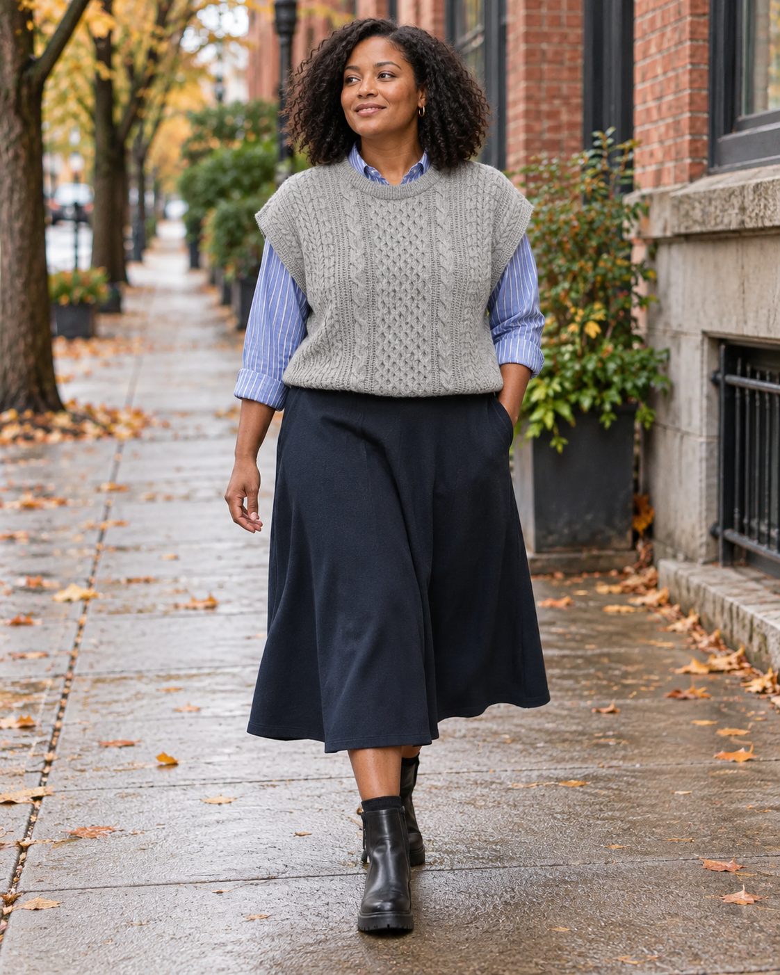 Sleeveless Irish Sweater