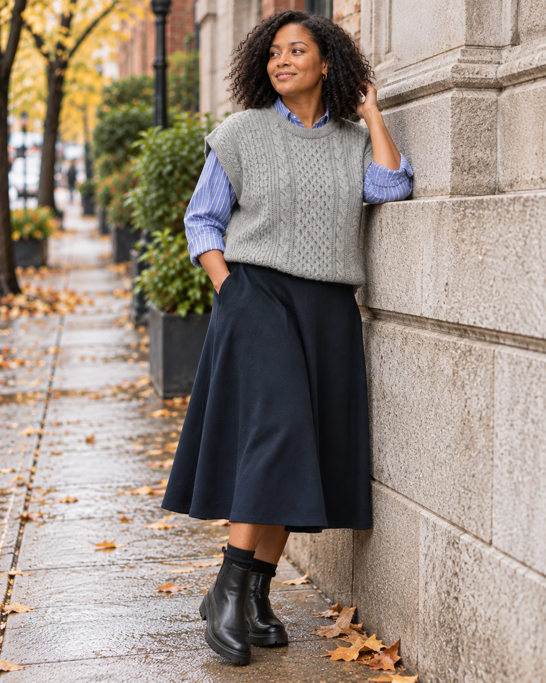 Sleeveless Irish Sweater