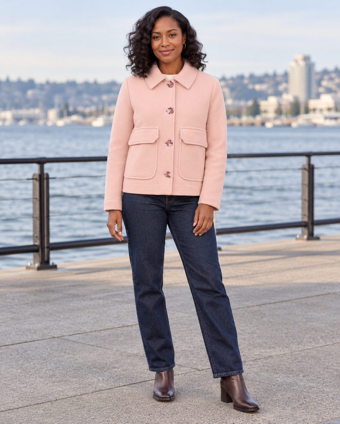 Hip Jacket Felt Merino Wool