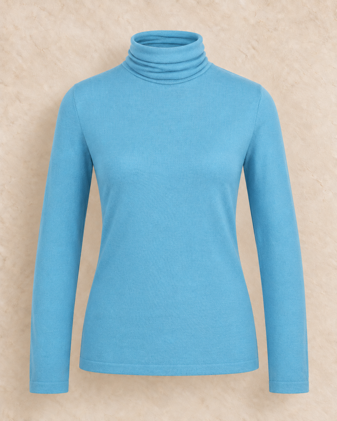Fine Knit Roll-Neck Pullover