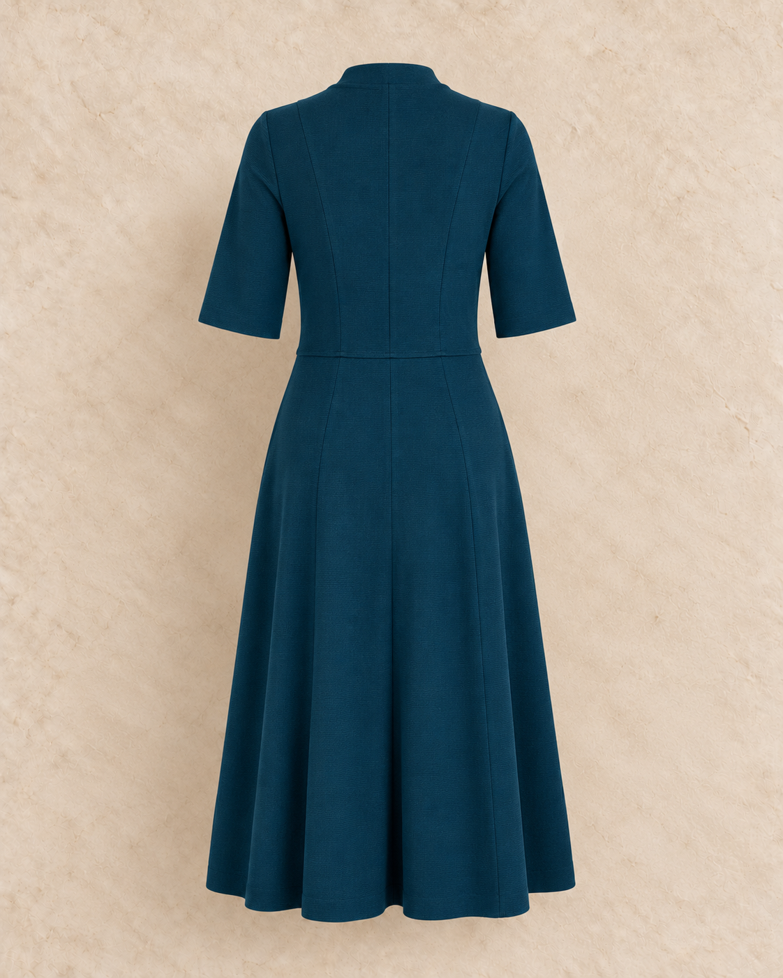 Knit Elbow Length Sleeves Dress