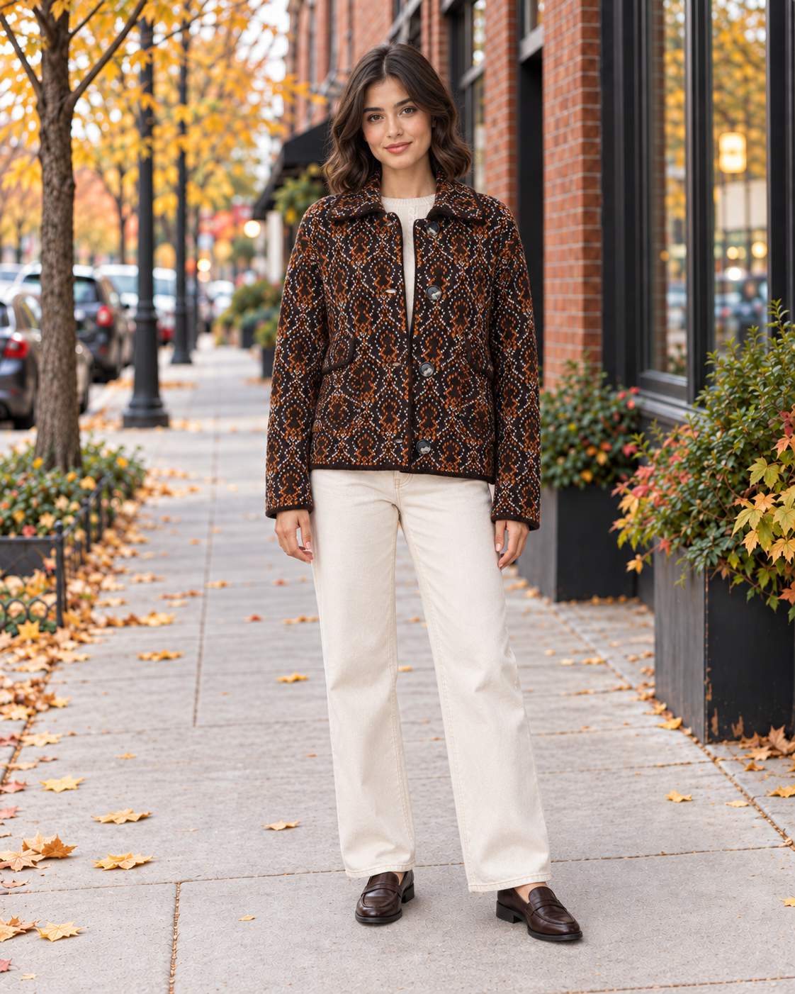 Fika Floral Short Knit Jacket