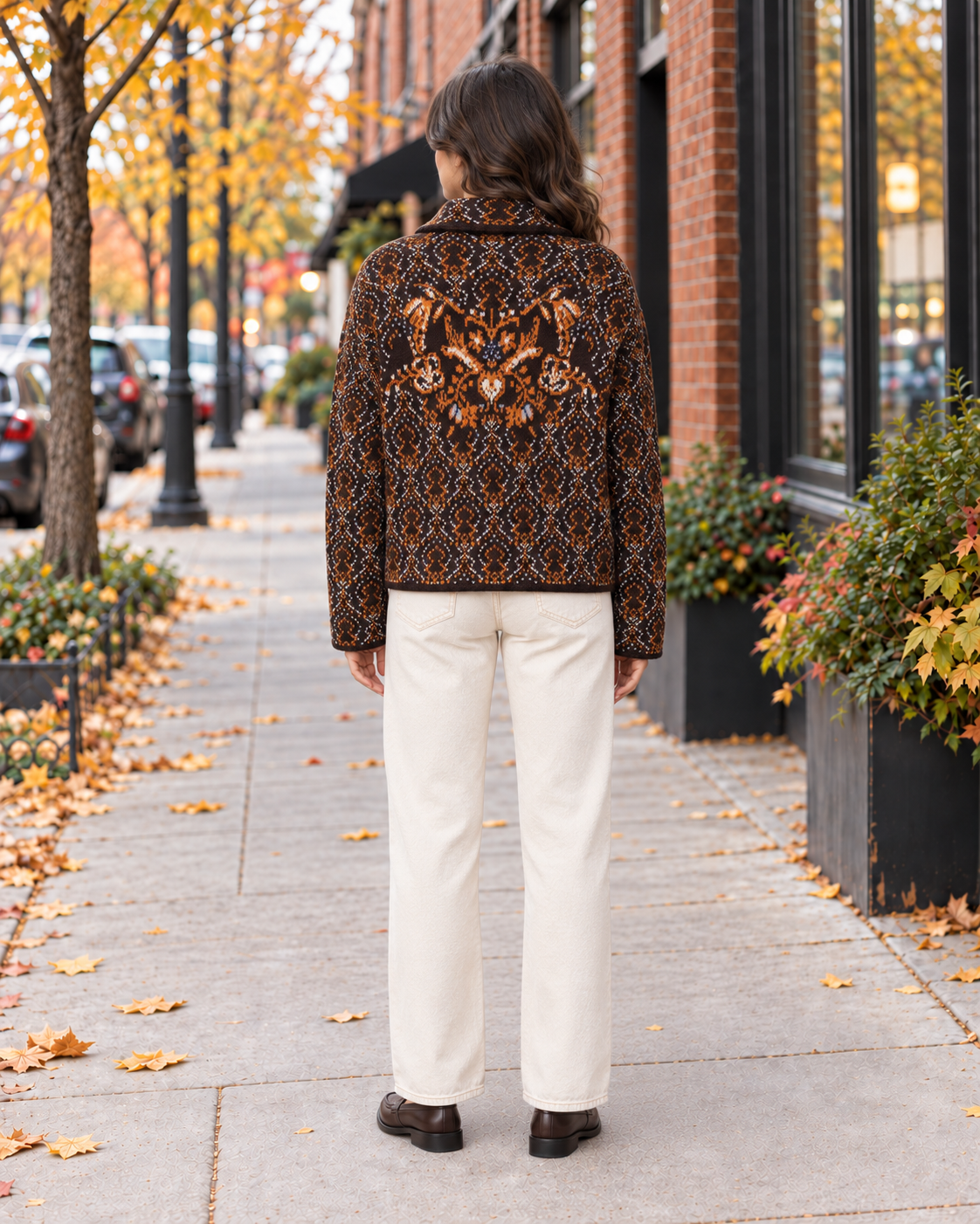 Fika Floral Short Knit Jacket