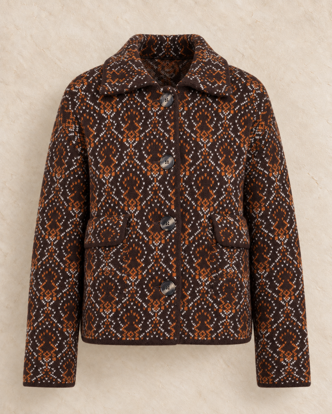 Fika Floral Short Knit Jacket
