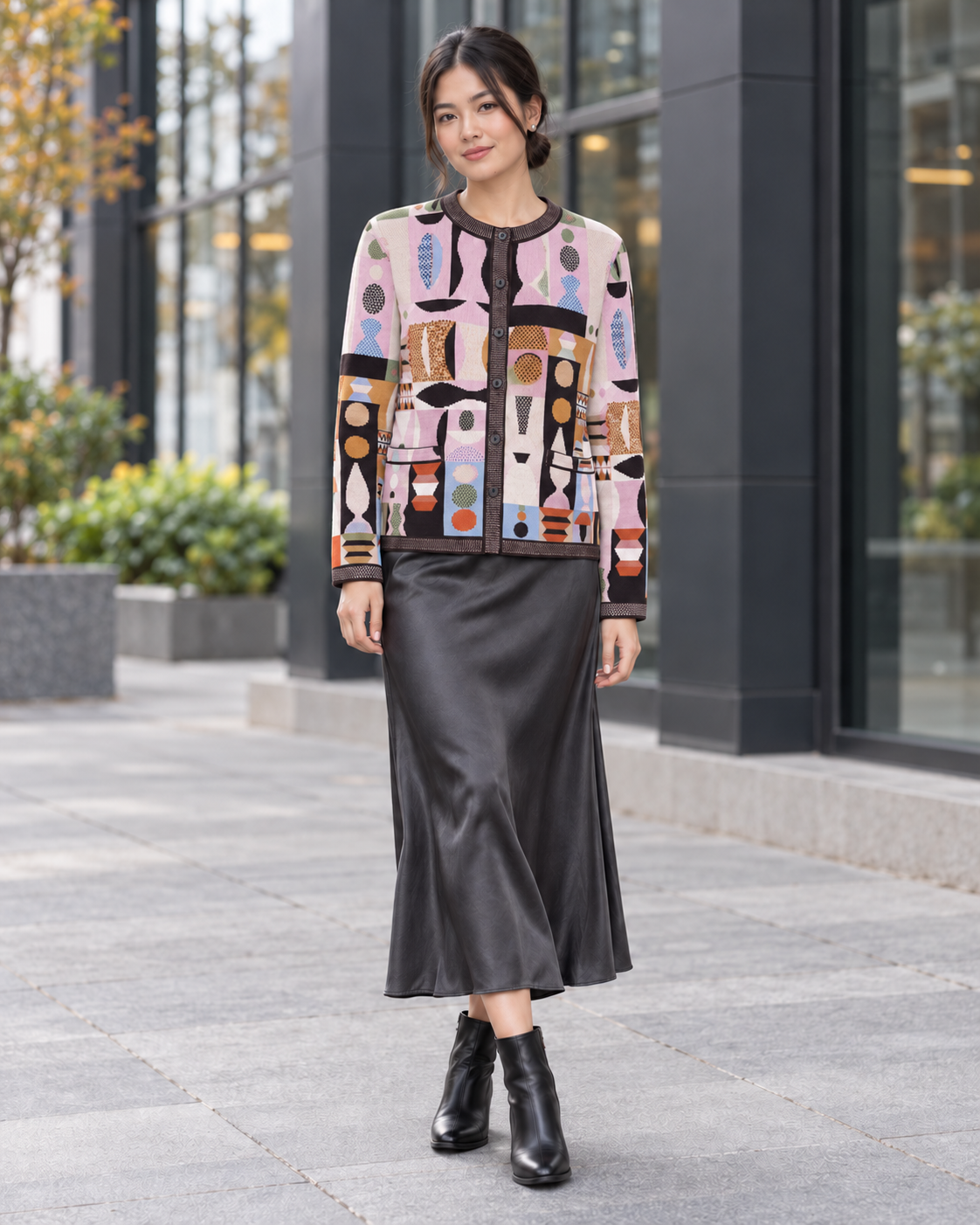 Abstract Geometry Cardigan