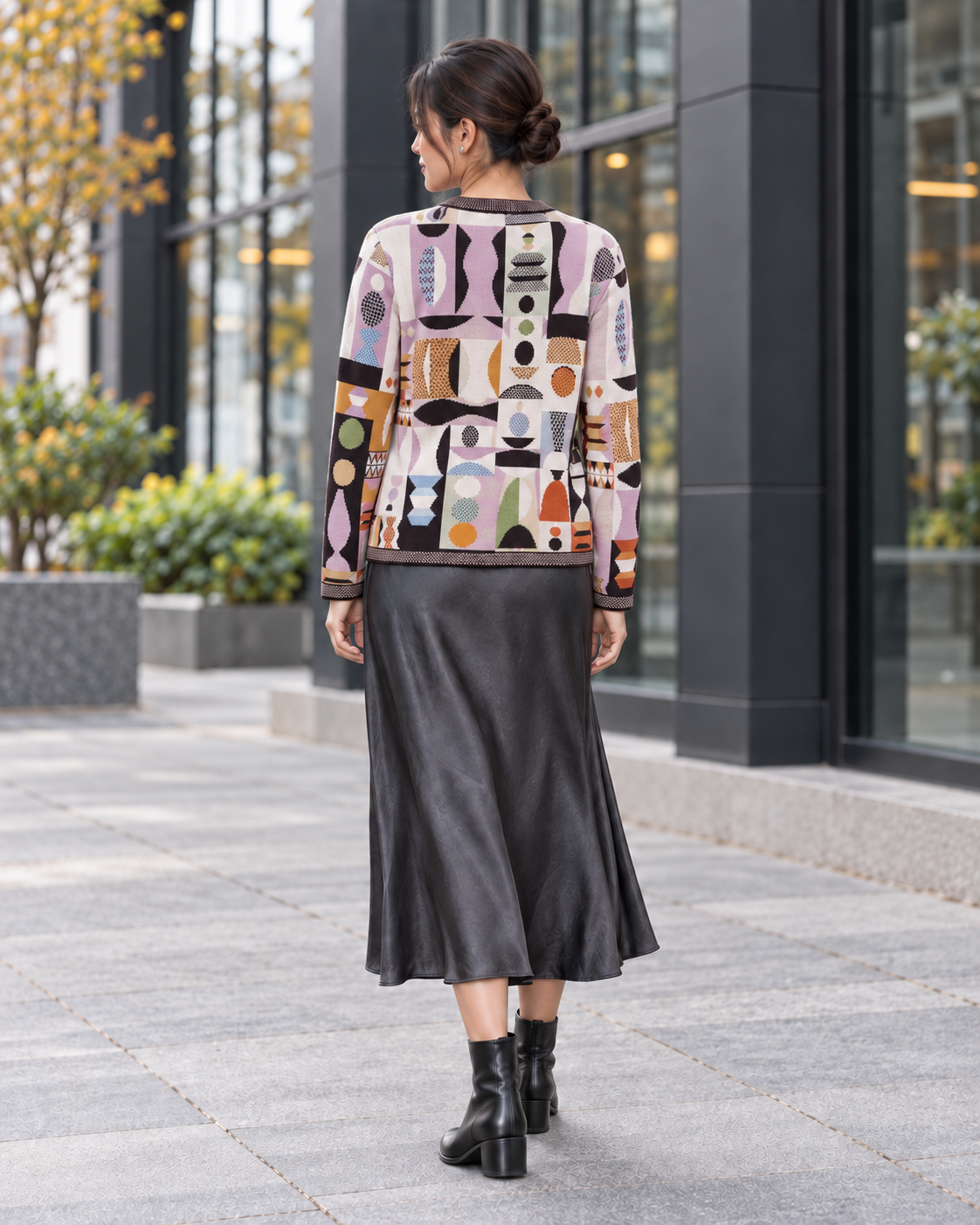 Abstract Geometry Cardigan