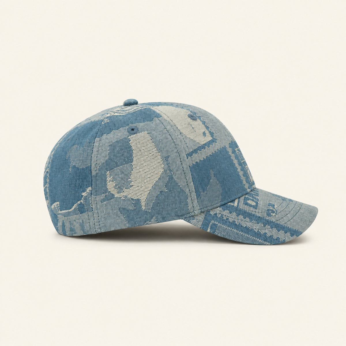 Stamp Denim Baseball Cap - Denim Blue