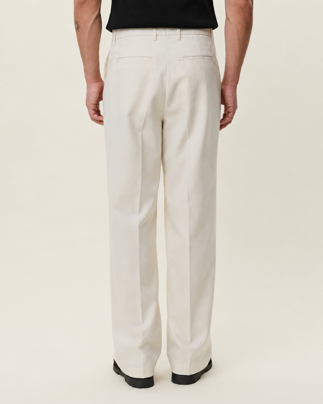 Brushed Twill Tailored Pants - Ivory