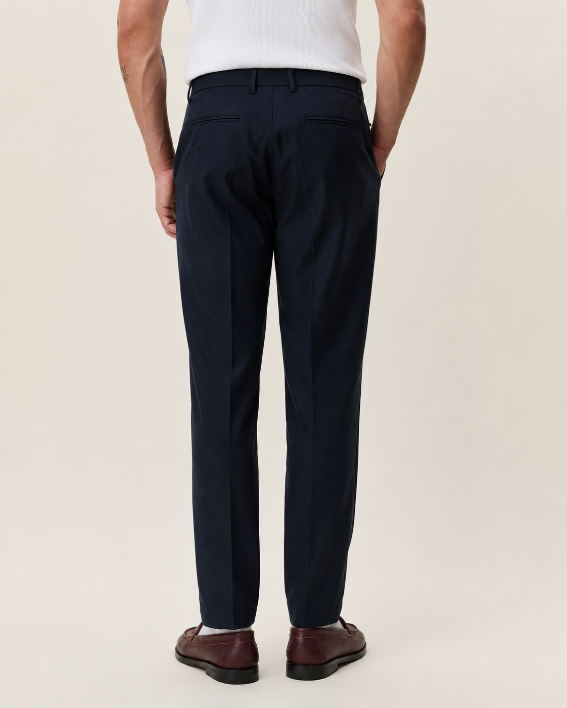 Brushed Twill Reg Suit Pants - Dark Navy Blue