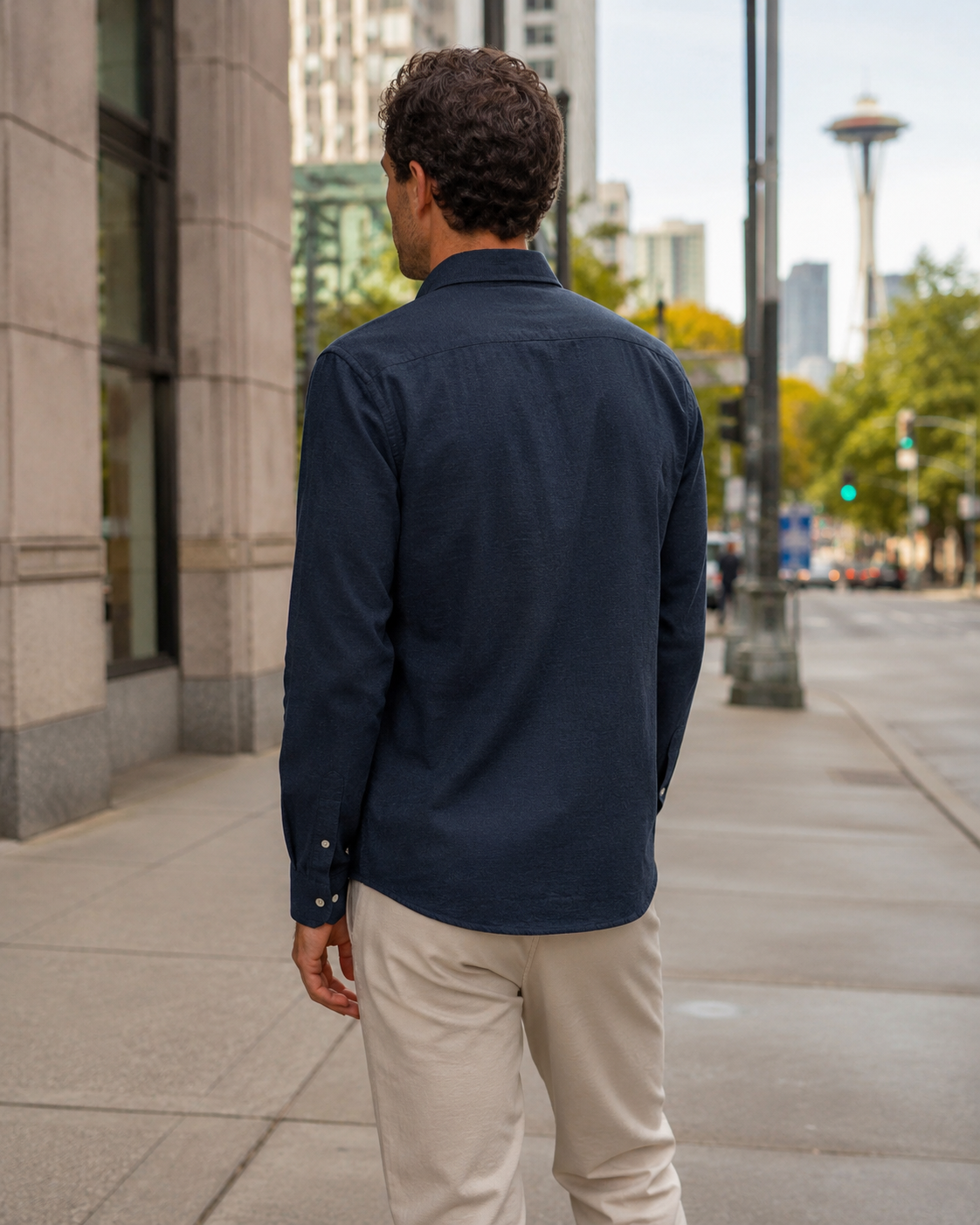 Soft Flannel Shirt - Dark Navy Blue