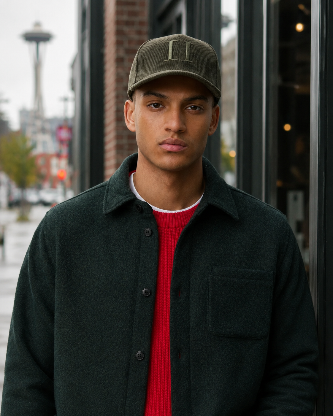 Wool Overshirt - Rosin Green