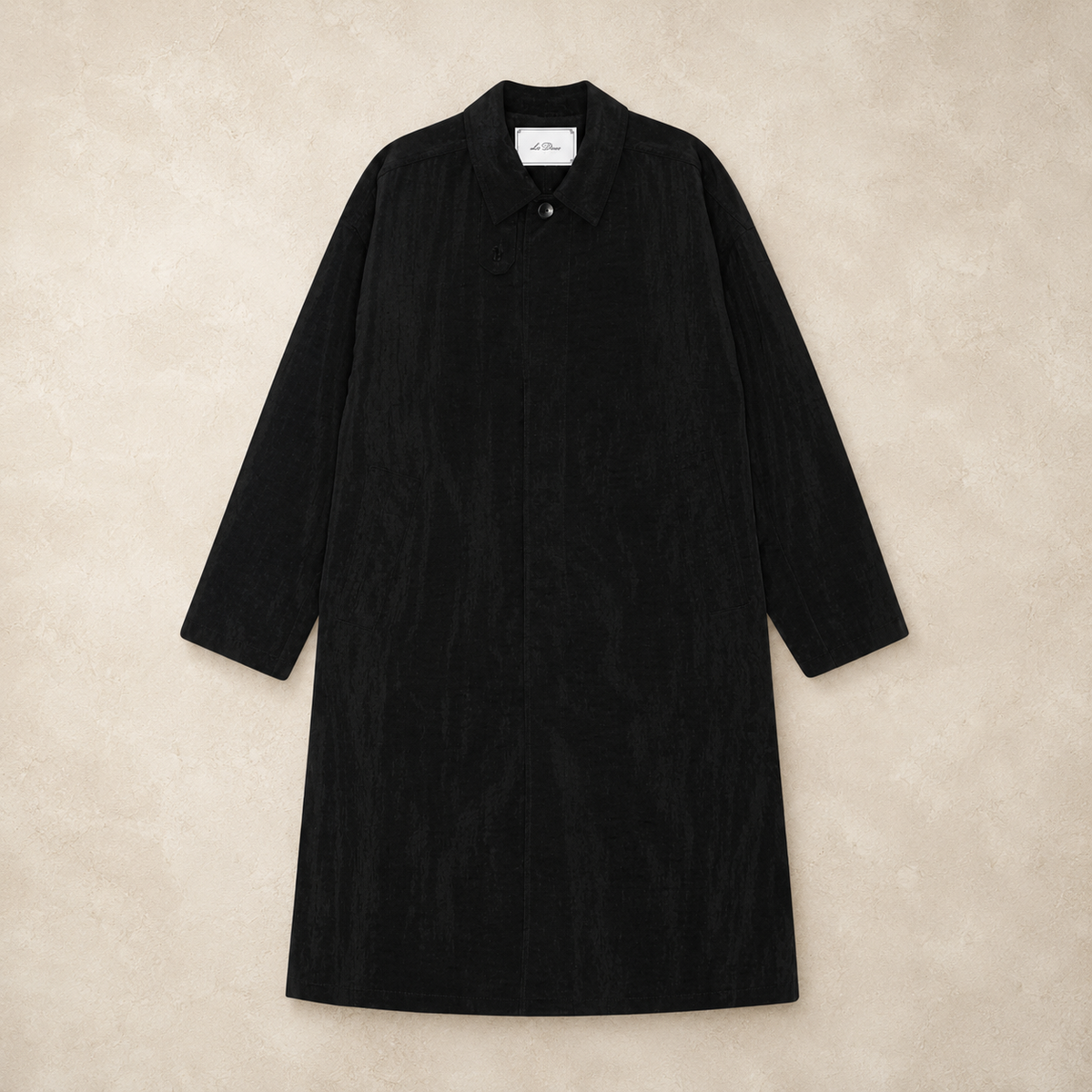 Shiny Long Coat - Black