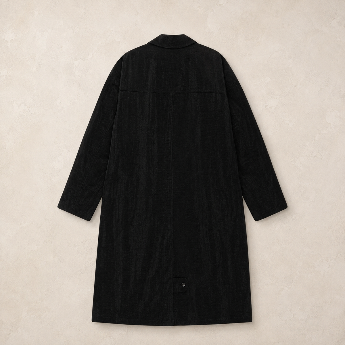 Shiny Long Coat - Black