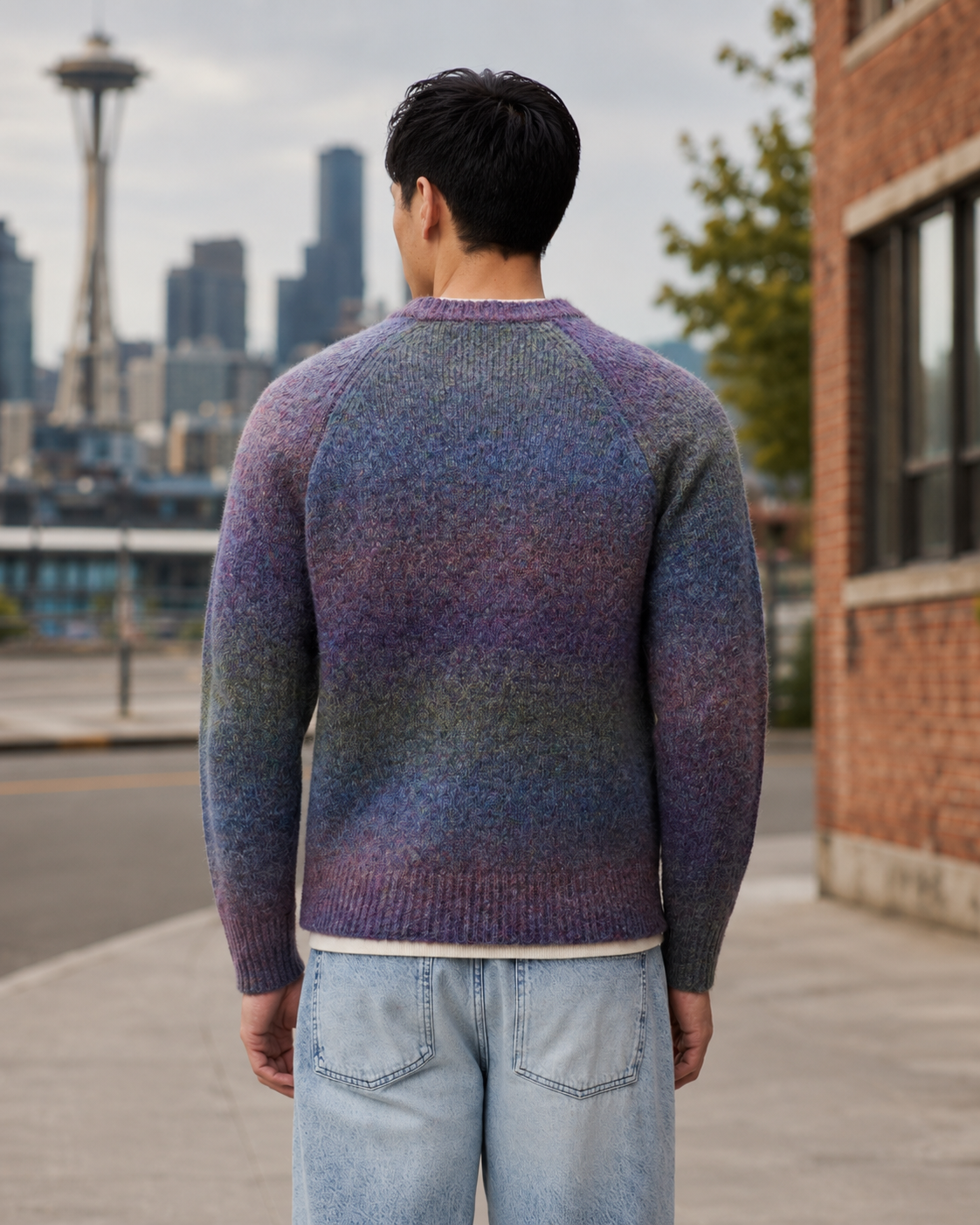 Gradient Roundneck Knit - Spiced Plum Purple