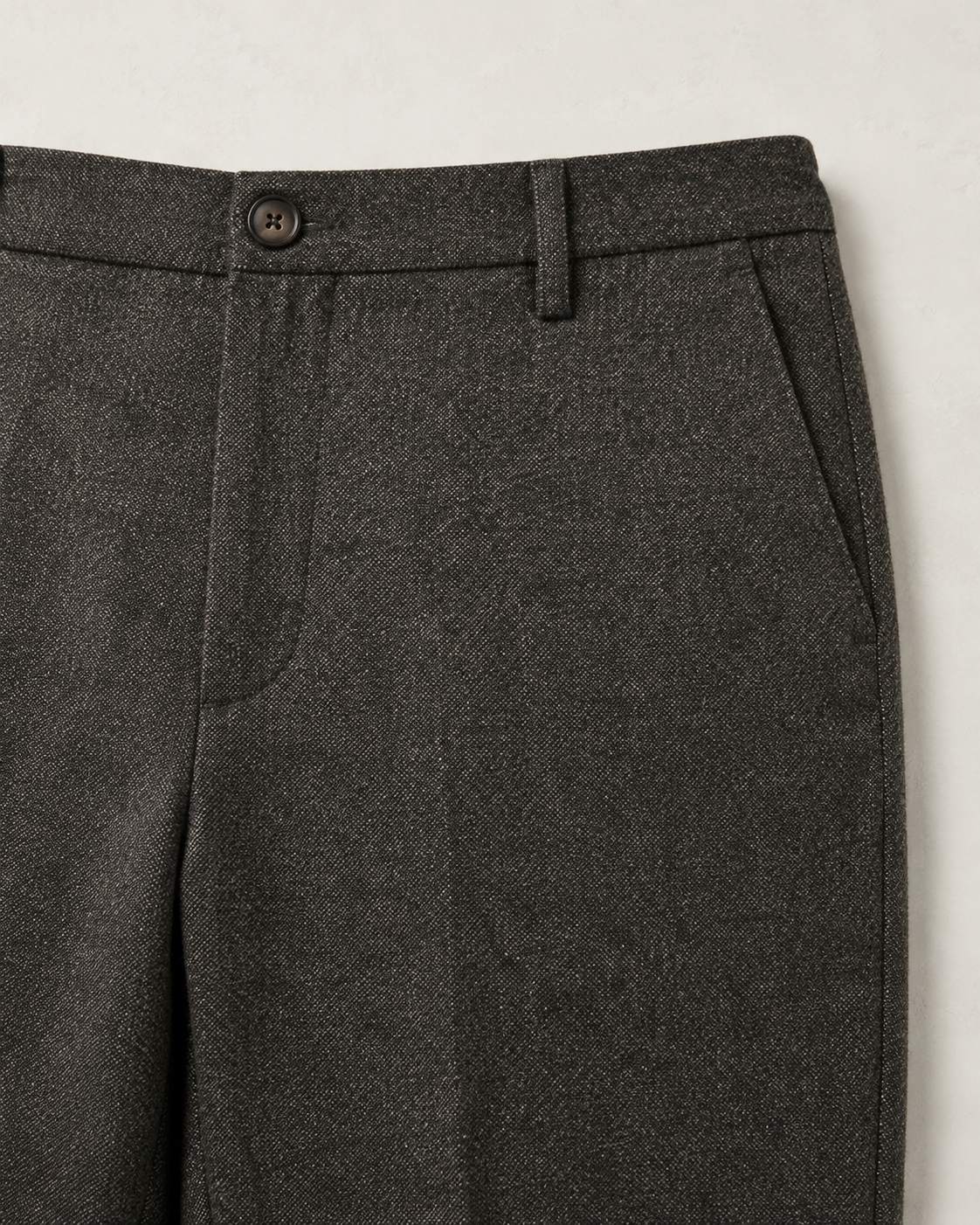 Wool Melange Slack Pants - Caribou