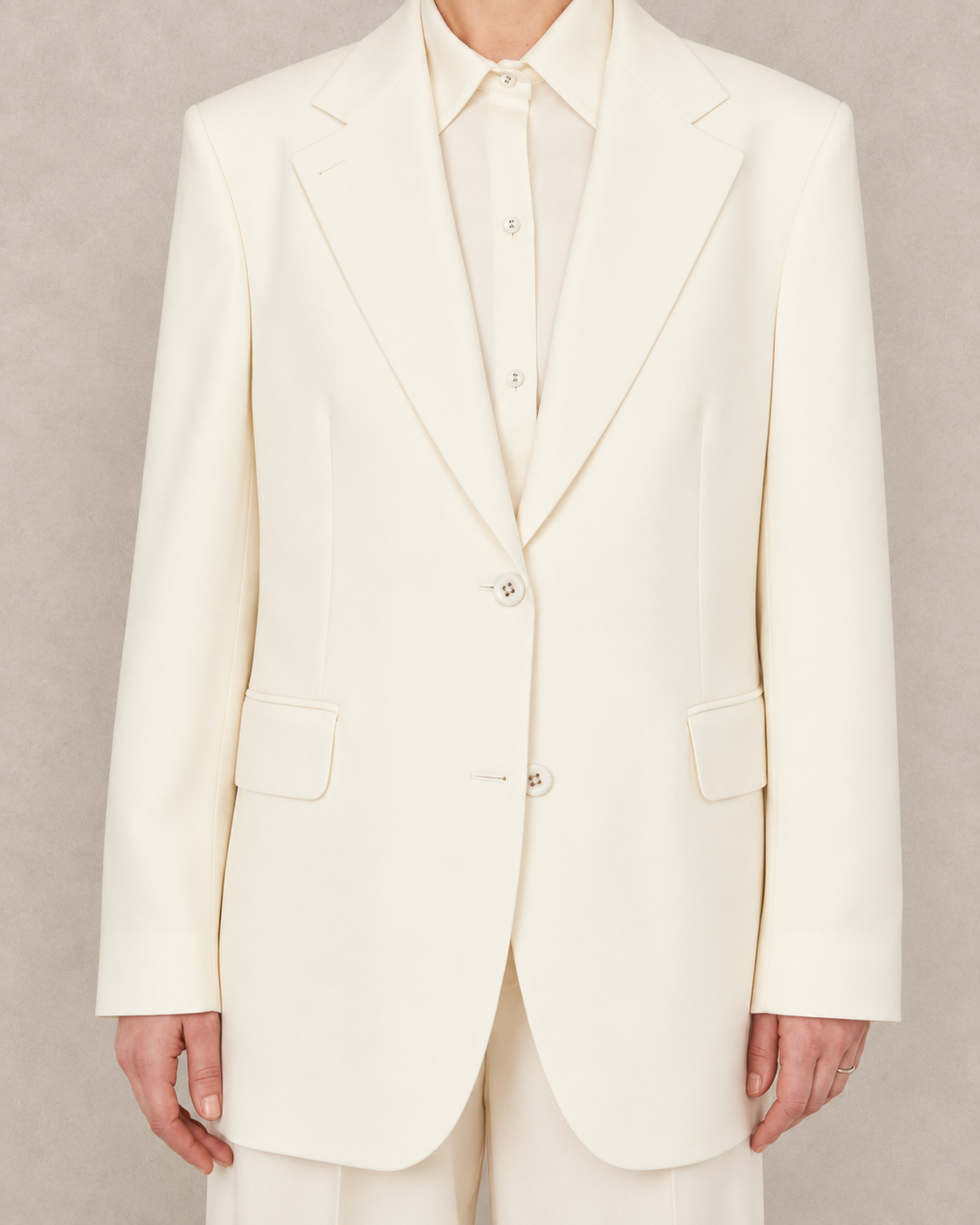 Nisy Blazer Italian Wool Twill - Cream