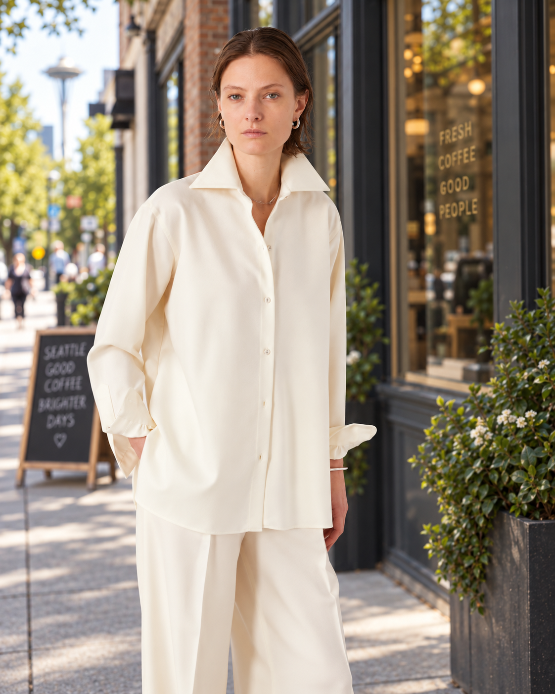 Auria Shirt Italian Wool Twill