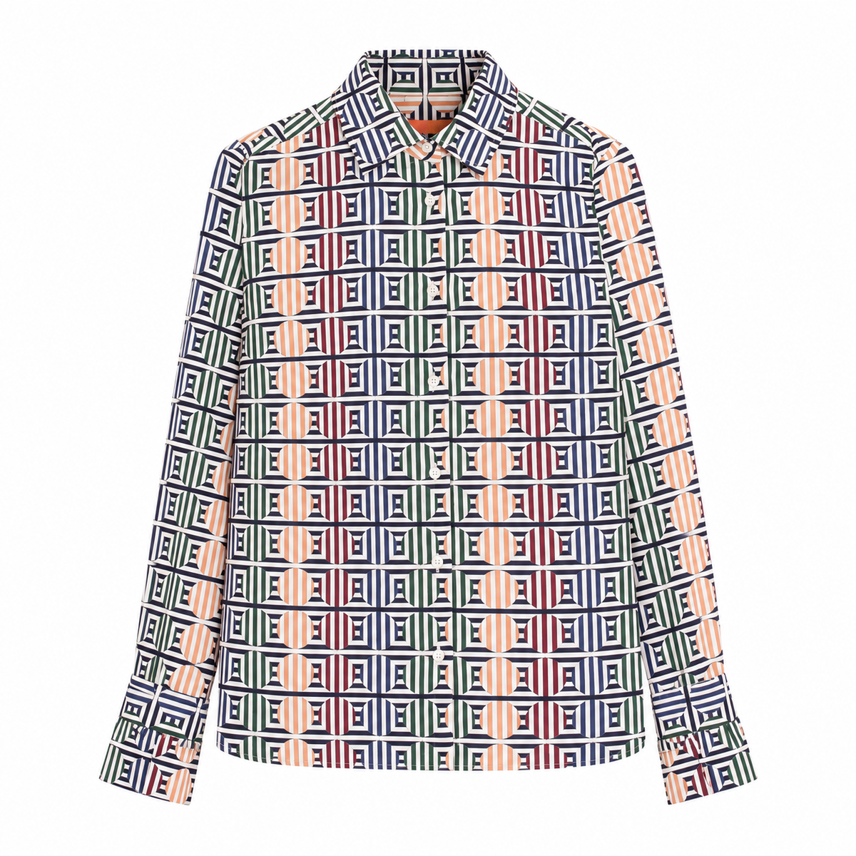Geometric Circle Print Shirt