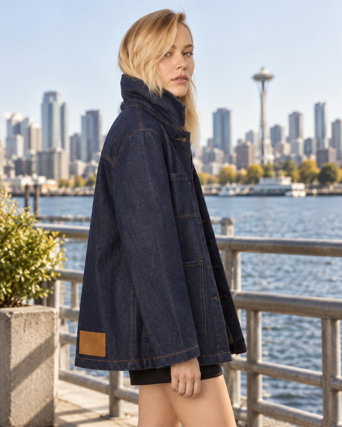 Zala Stitch Wash Denim Jacket