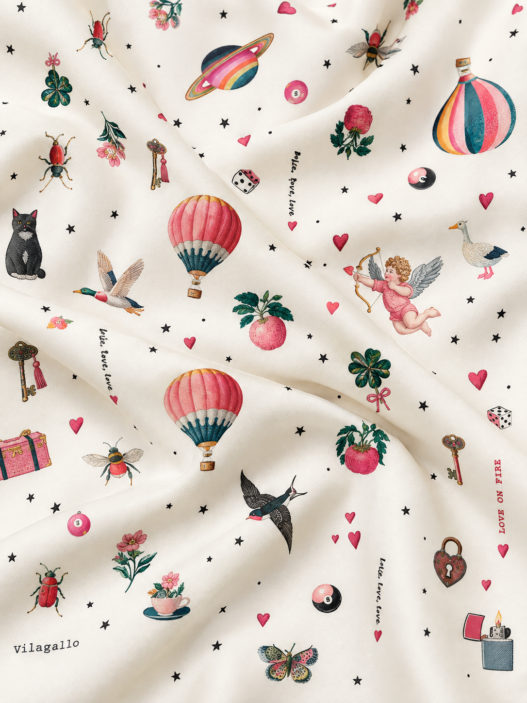 Cupid Silk Scarf