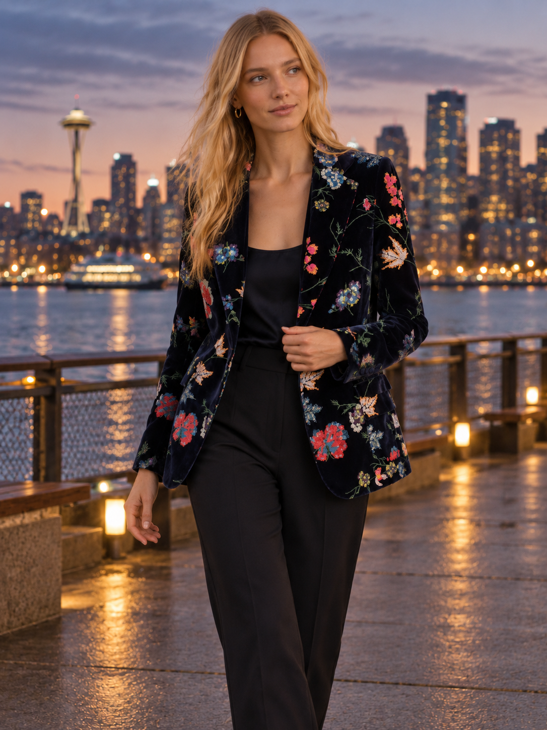 Sequined Floral Jacket