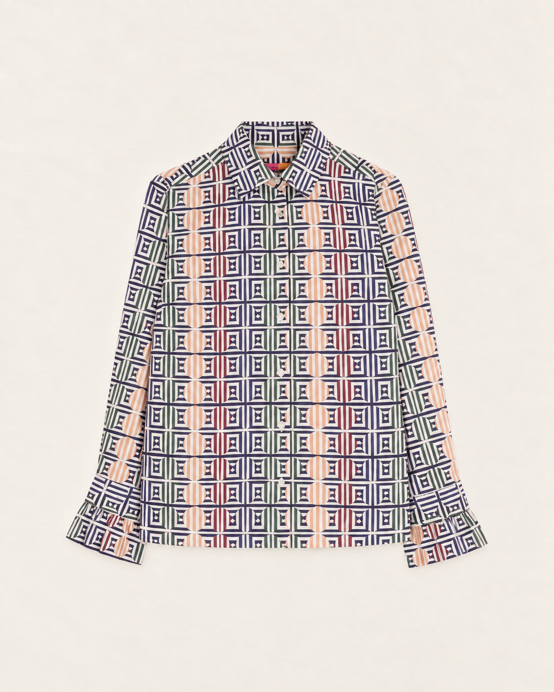 Geometric Circle Print Shirt