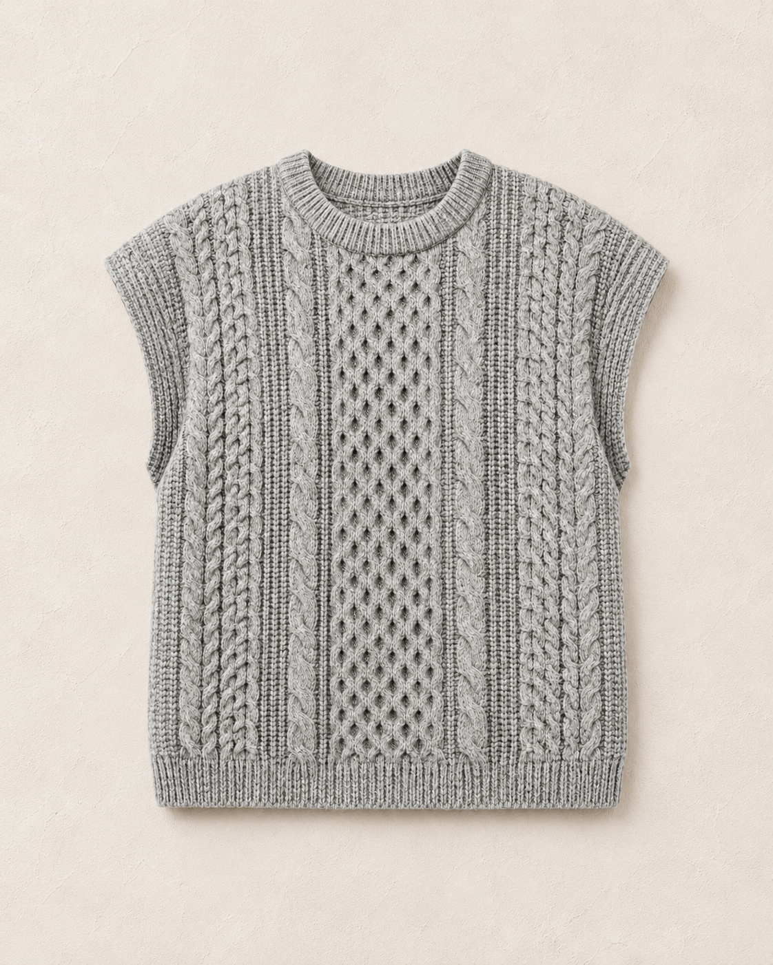 Sleeveless Irish sweater