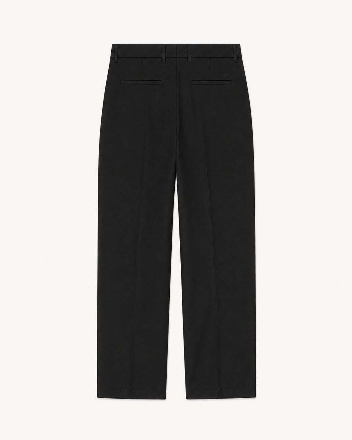 Brushed Twill Tailored Pants - Black