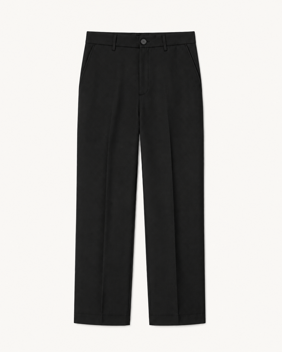 Brushed Twill Tailored Pants - Black