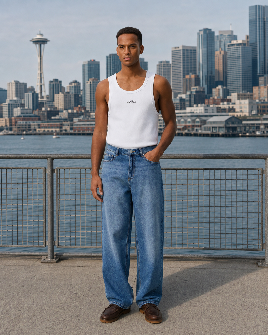Roi Washed Denim Jeans - Medium Indigo Wash