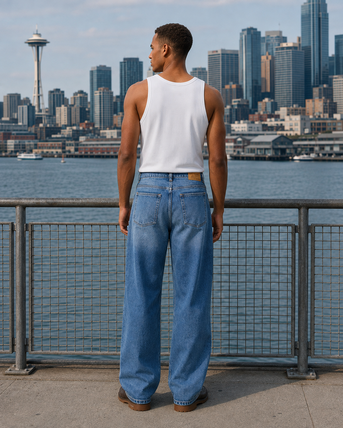 Roi Washed Denim Jeans - Medium Indigo Wash