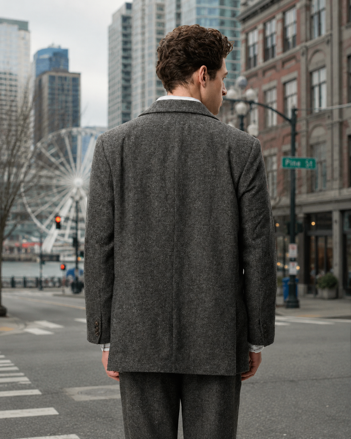 Wool Melange Blazer - Caribou