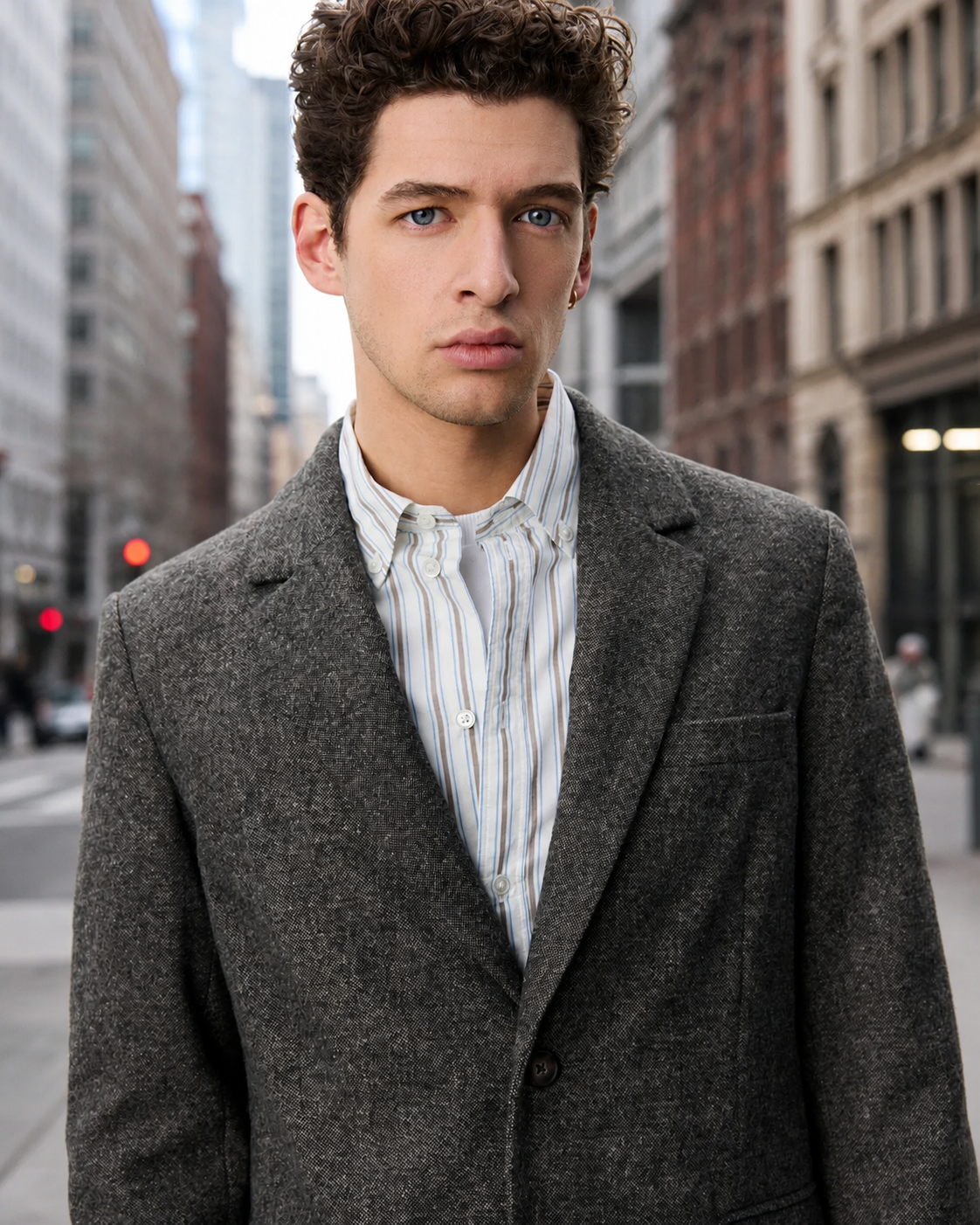 Wool Melange Blazer - Caribou