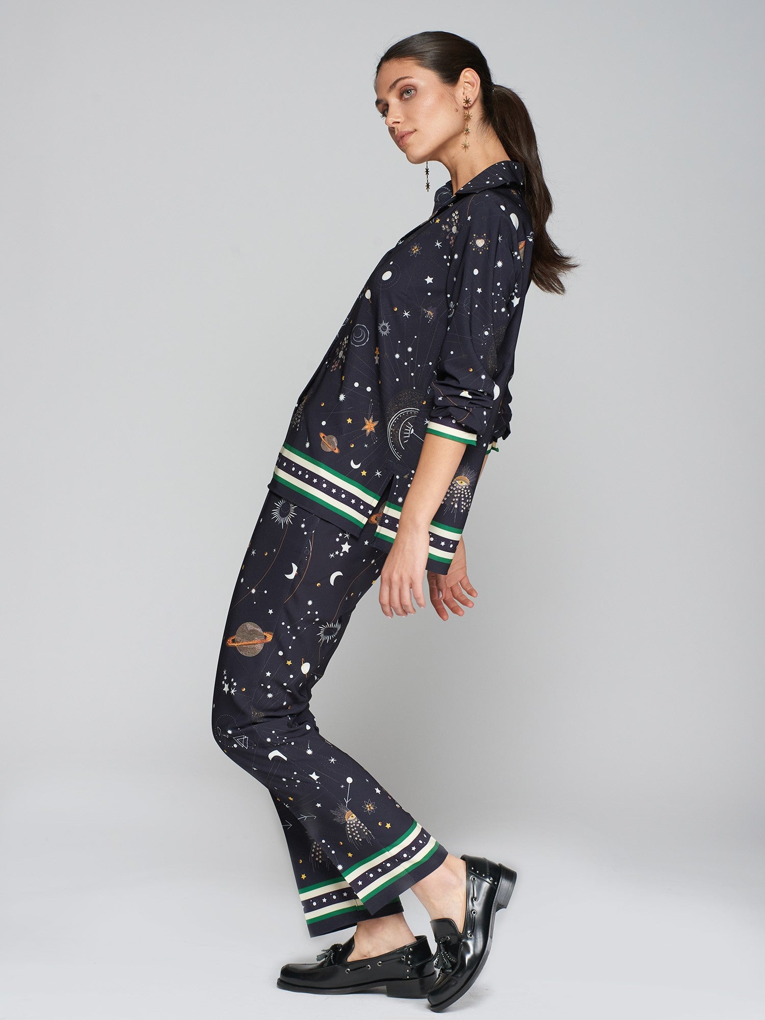 Cosmic Print Pants