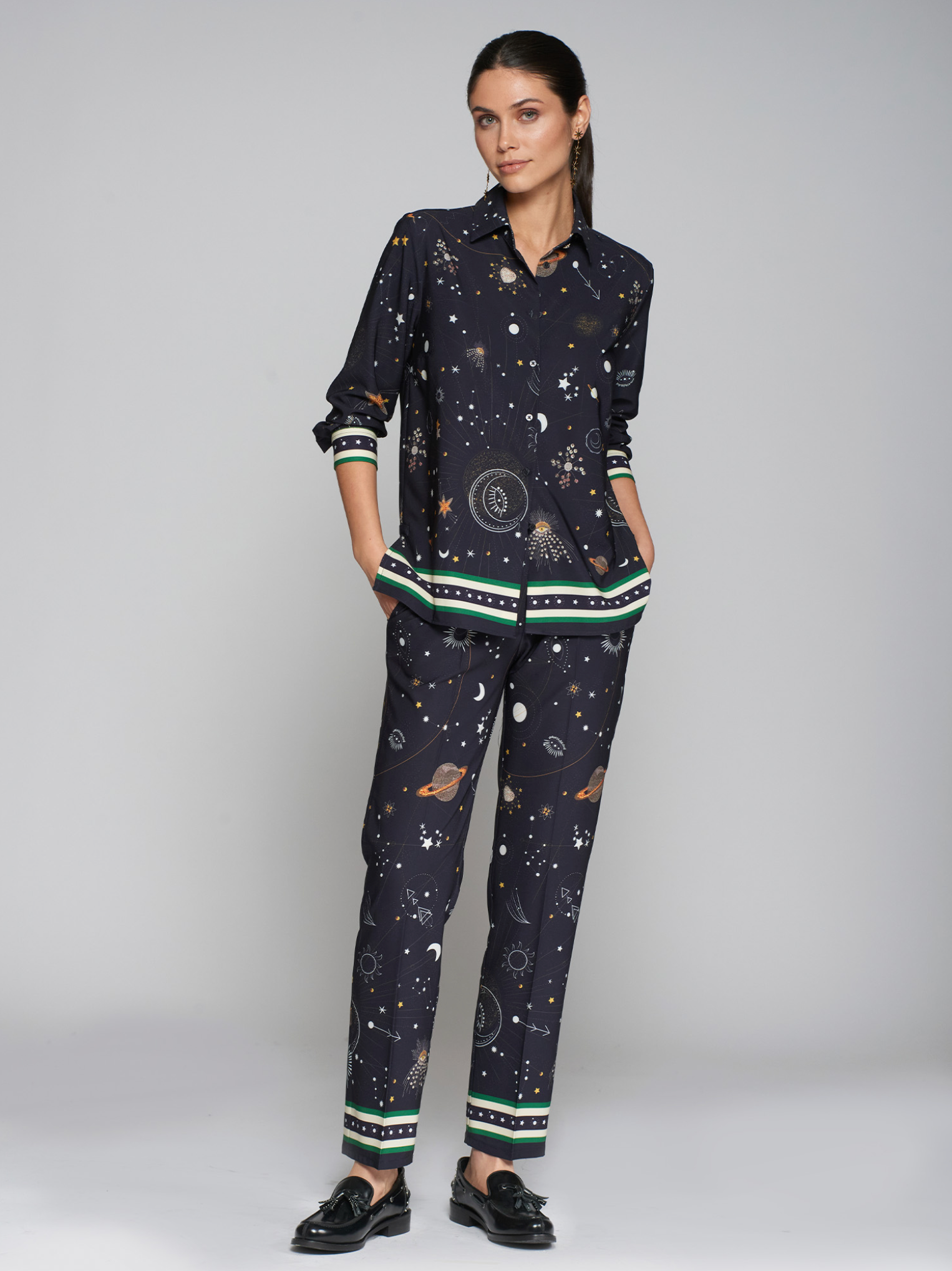 Cosmic Print Pants