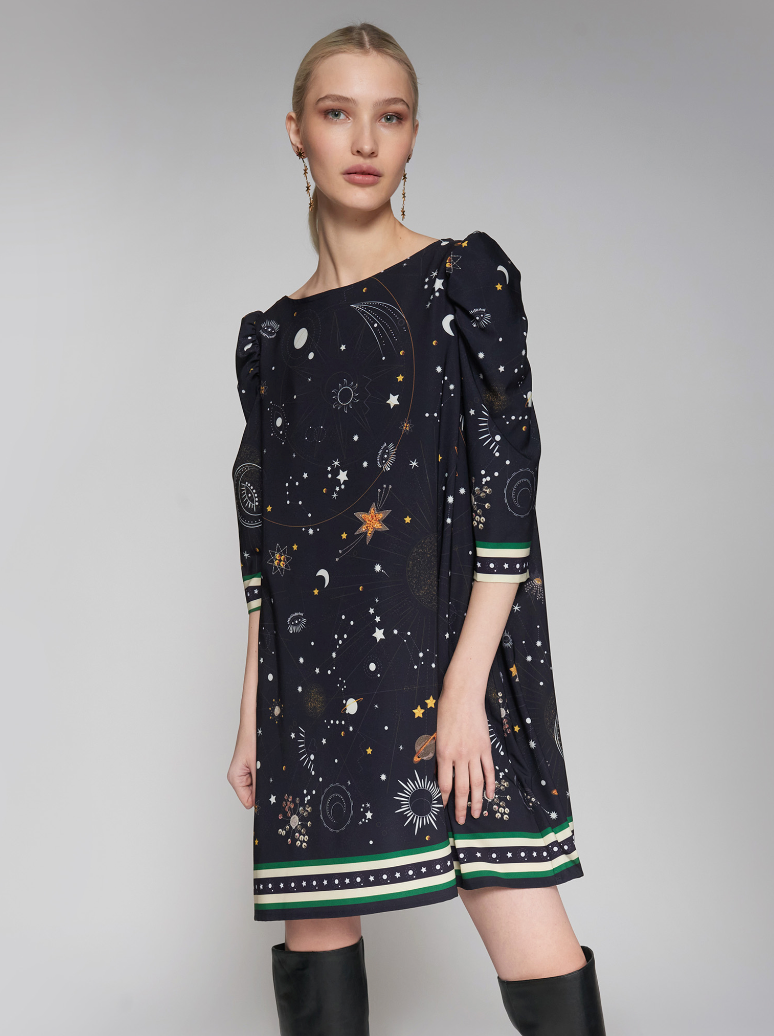 Cosmic Print Dress