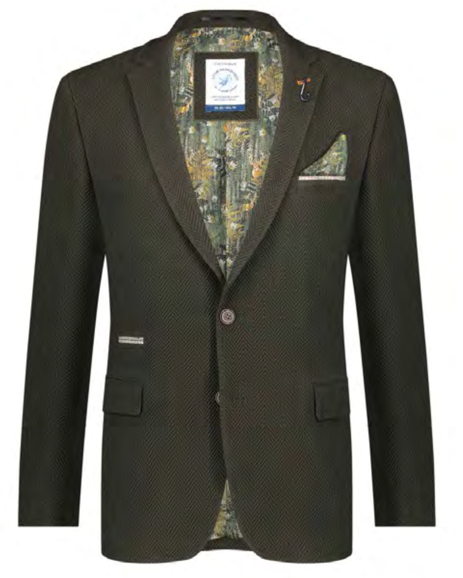 Herringbone Dark Green Blazer