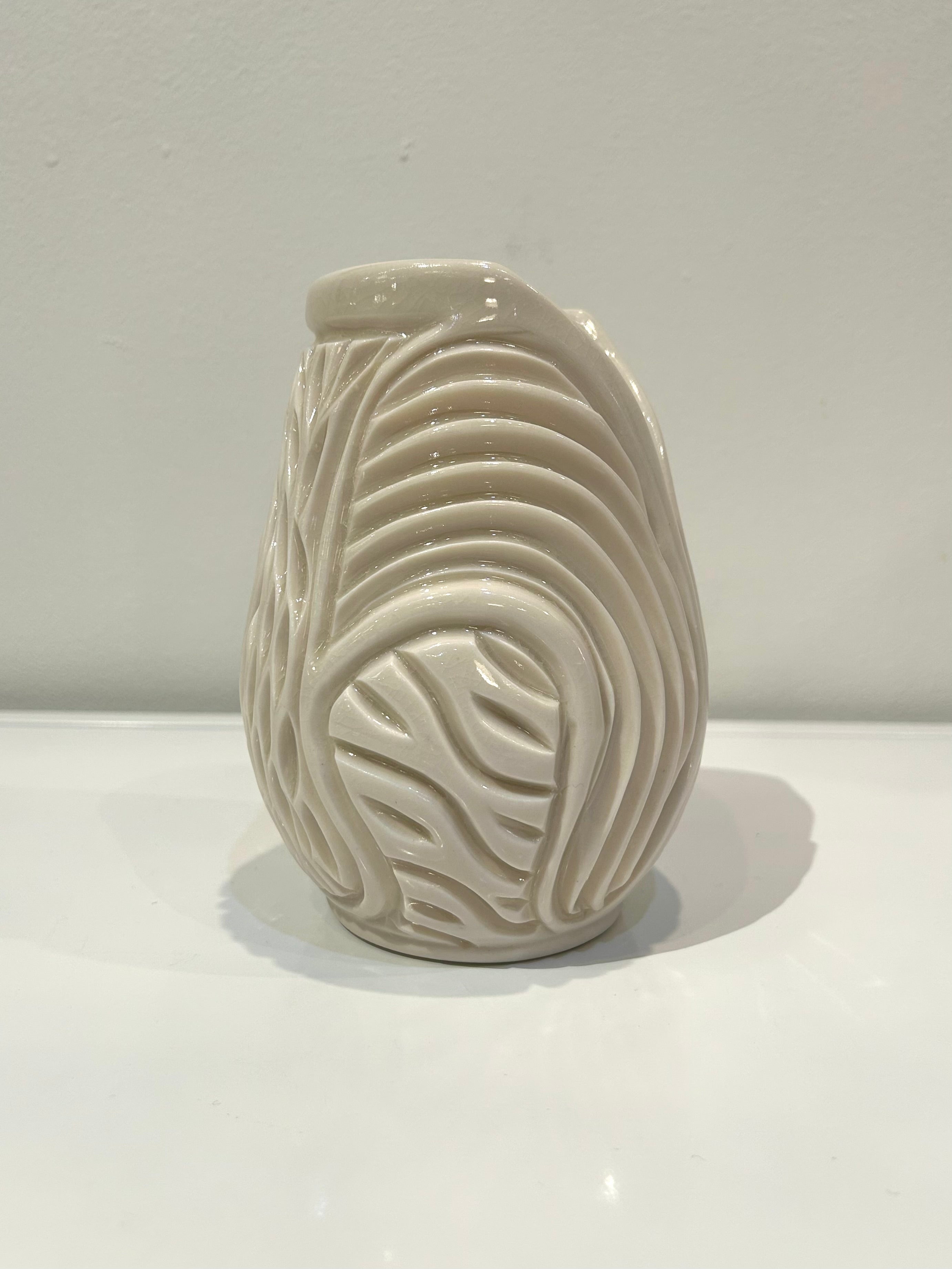 Little Tulip Carved Porcelain Vase by Alice Kay Lee