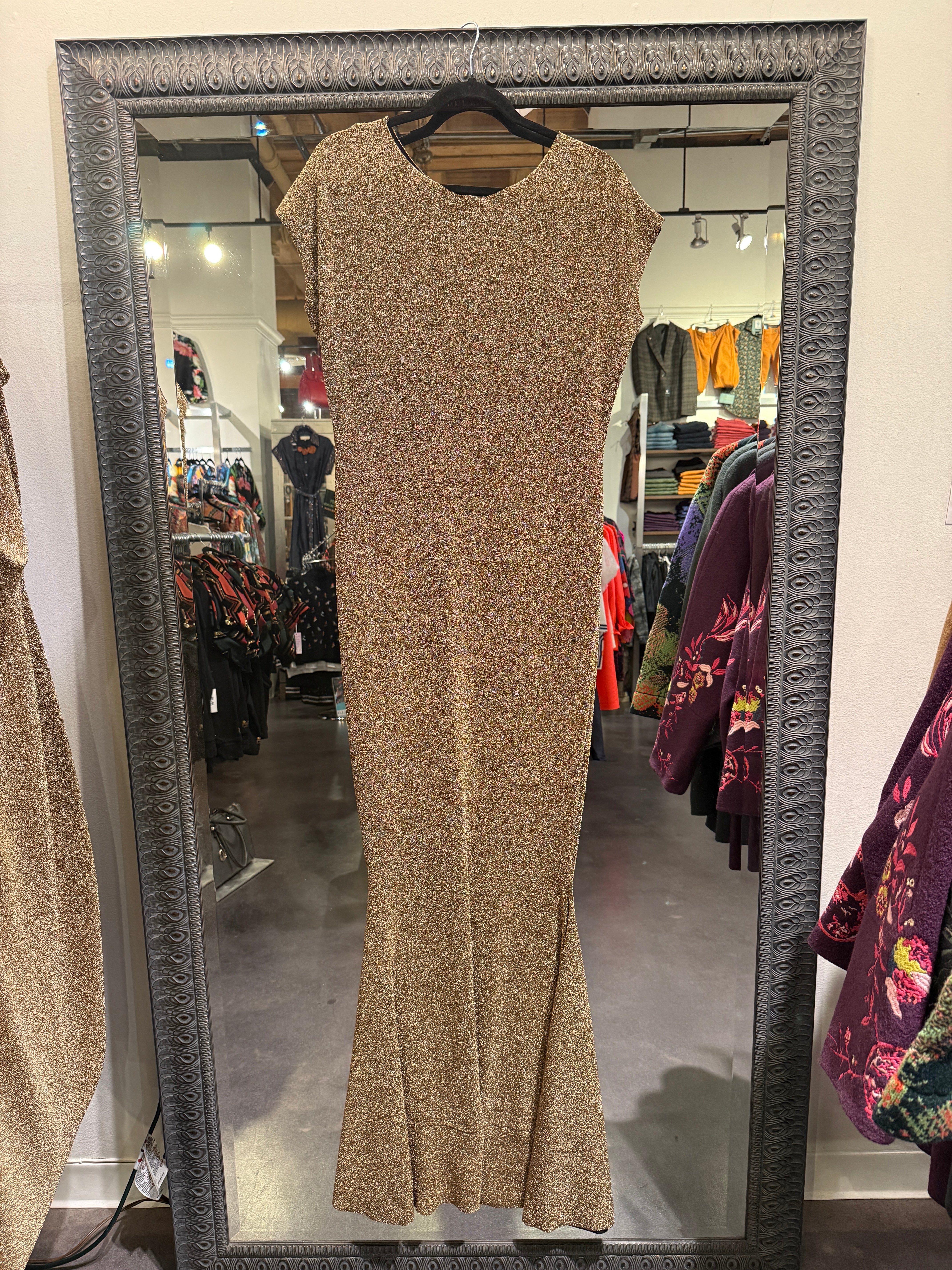 Gold Dress long by KFLY