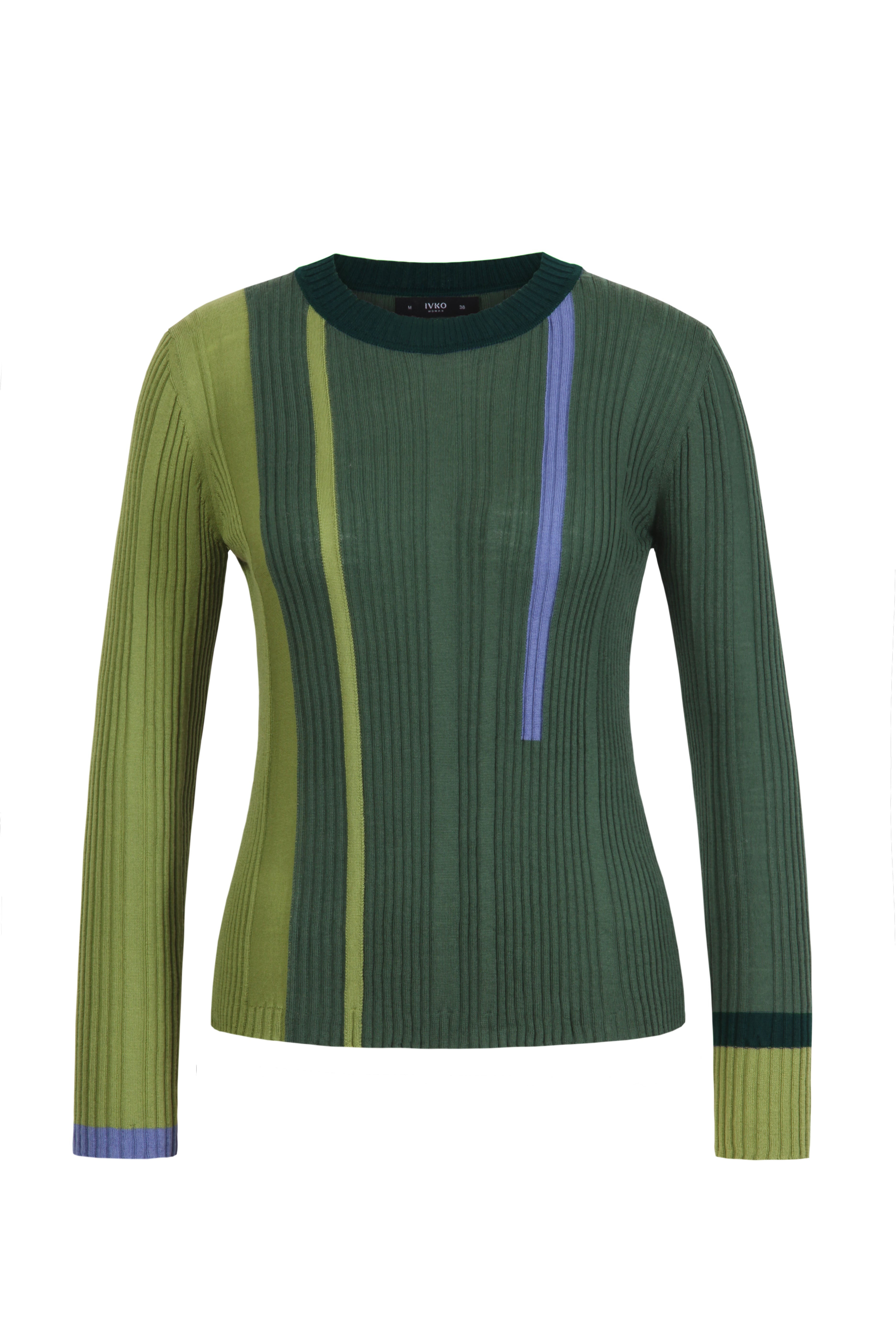 242730 · Ribbed Pullover, Contrasting Stripe