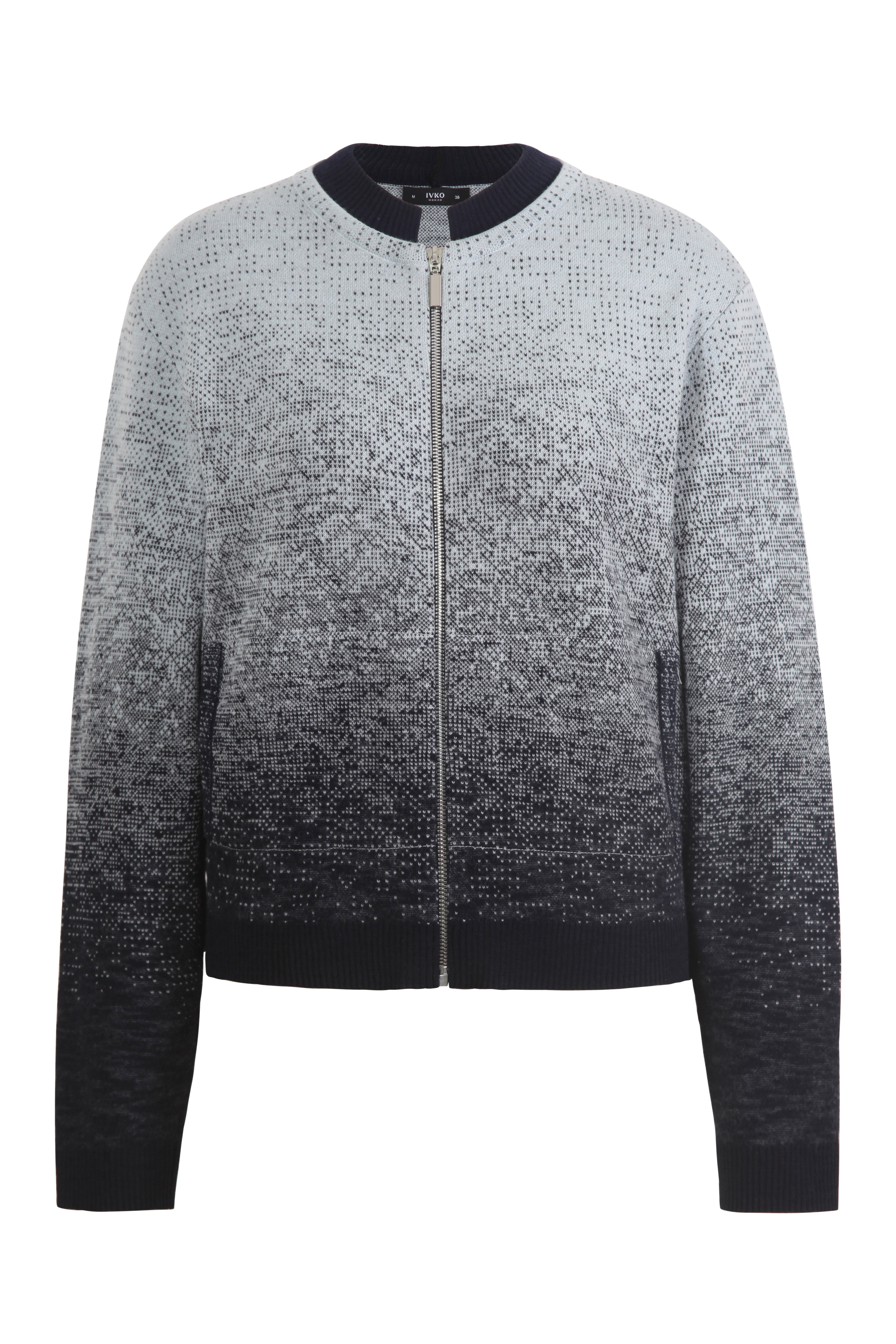 Zip Jacket, BlueGrey Murmuration Pattern