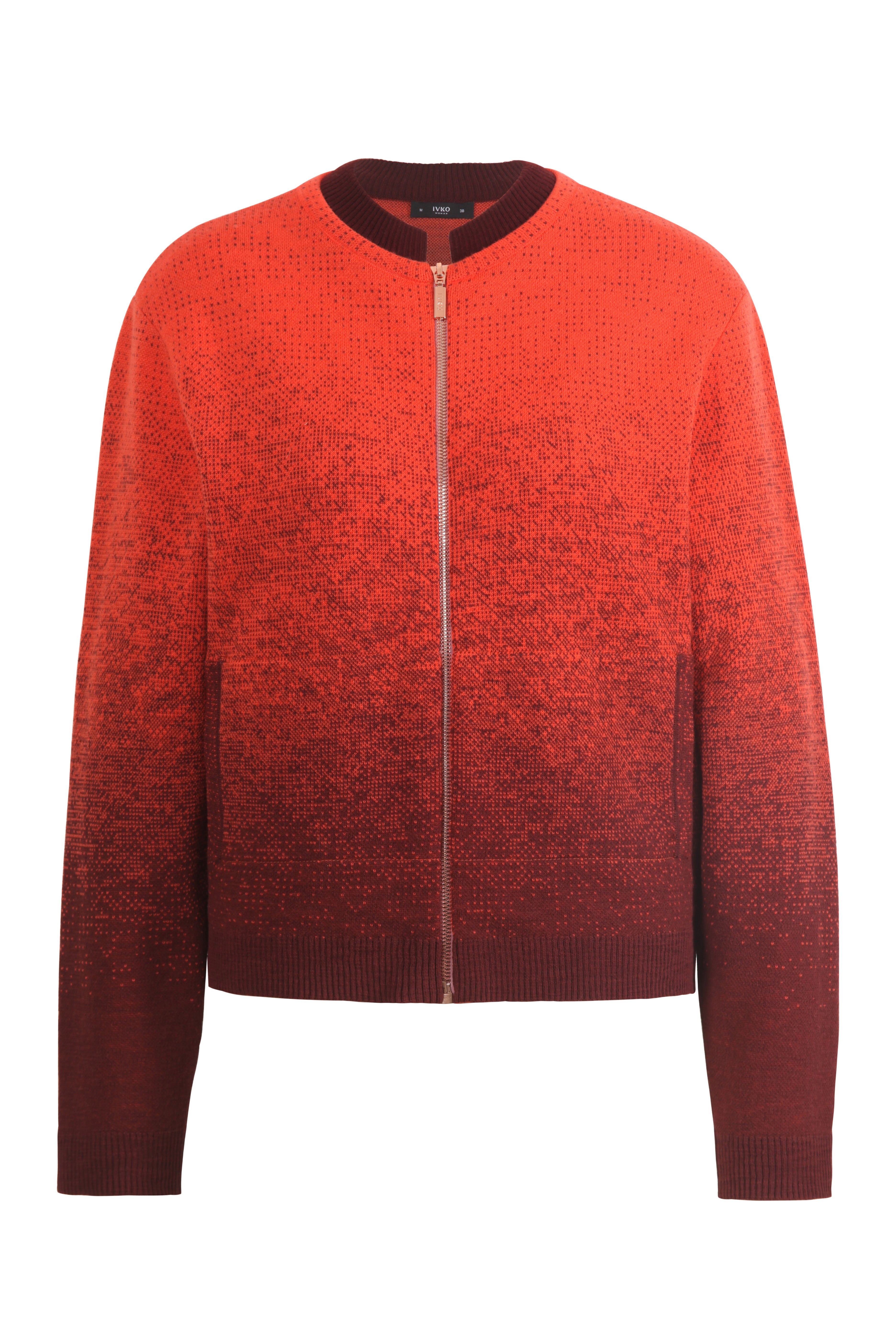 Zip Jacket, Red Murmuration Pattern