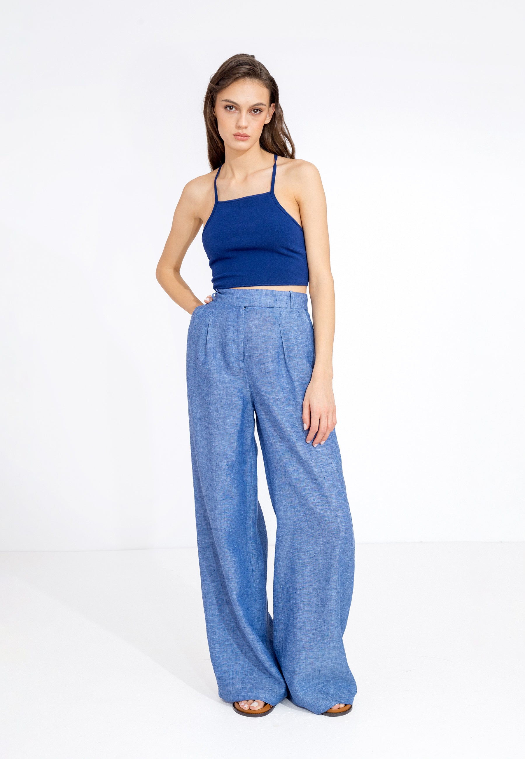 Wide Leg Linen Pants