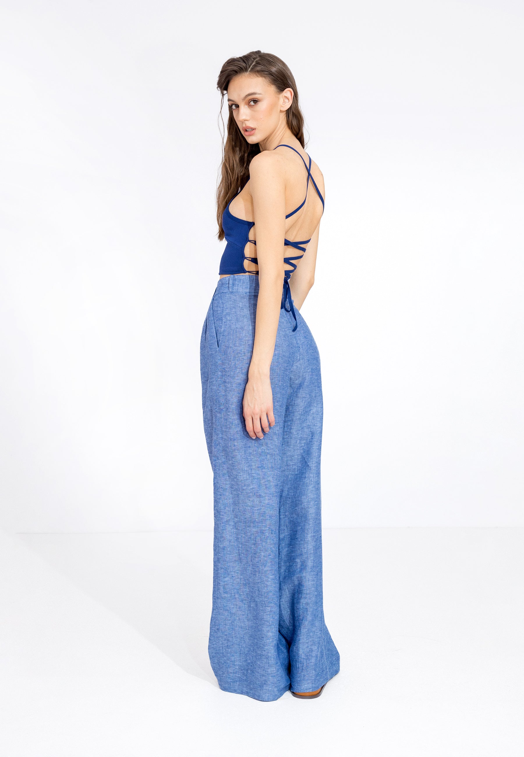 Wide Leg Linen Pants